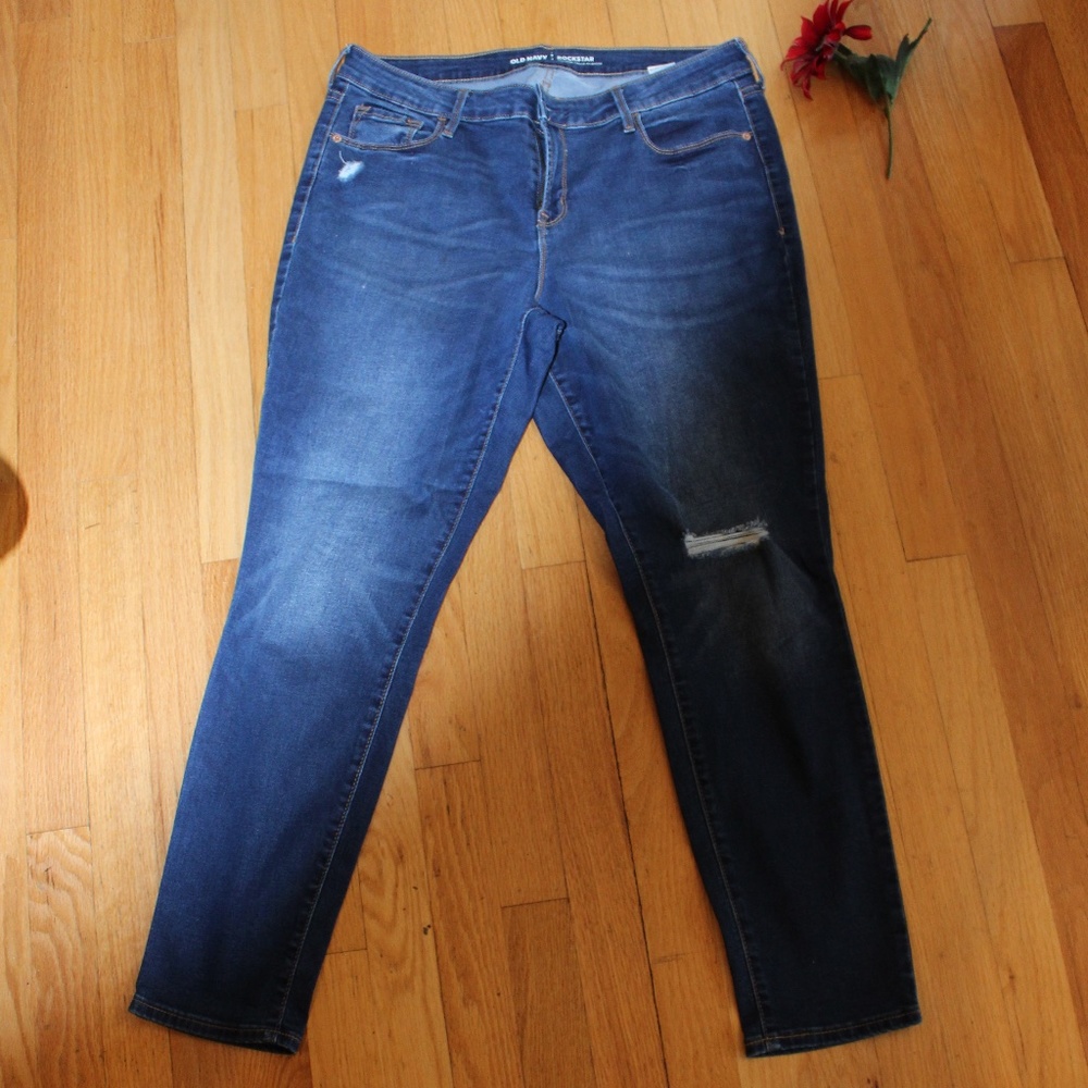 Old Navy Distressed Skinny Rockstar Jeans Sz 14